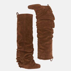 The Attico Rea Brown Tube Boots
